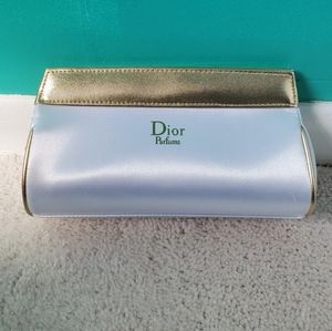 Dior Parfums Clutch Style Bag White and Gold